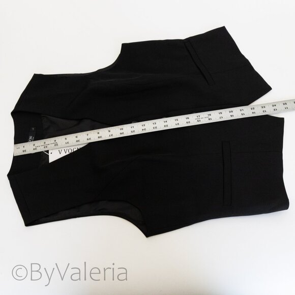 Women's Suit Vest Lined V-Neck, size L black, adjustable back strap - Picture 10 of 10